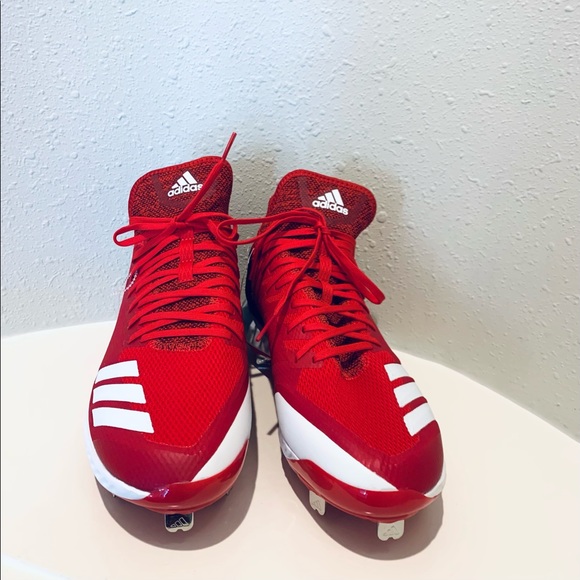 Adidas Men’s Icon Bounce Hybrid Red Baseball Cleats Size 12 NWT main image 8